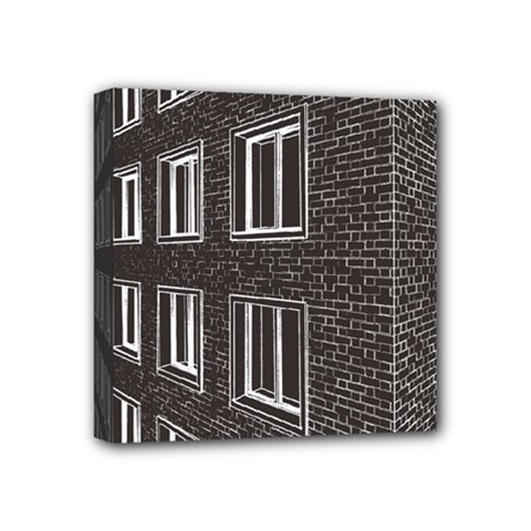 Graphics House Brick Brick Wall Mini Canvas 4  X 4  by Nexatart