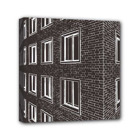 Graphics House Brick Brick Wall Mini Canvas 6  X 6  by Nexatart