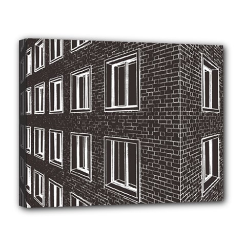 Graphics House Brick Brick Wall Canvas 14  X 11  by Nexatart