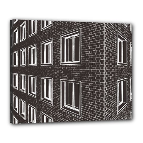 Graphics House Brick Brick Wall Canvas 20  X 16  by Nexatart