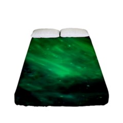 Green Space All Universe Cosmos Galaxy Fitted Sheet (full/ Double Size)