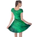 Green Space All Universe Cosmos Galaxy Cap Sleeve Dress View2