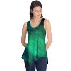 Green Space All Universe Cosmos Galaxy Sleeveless Tunic