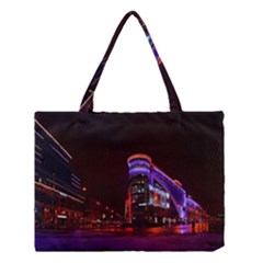 Moscow Night Lights Evening City Medium Tote Bag by Nexatart