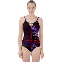 Moscow Night Lights Evening City Cut Out Top Tankini Set by Nexatart