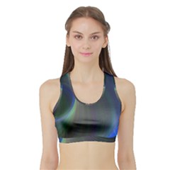 Gloom Background Abstract Dim Sports Bra With Border by Nexatart