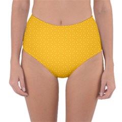 Texture Background Pattern Reversible High-waist Bikini Bottoms