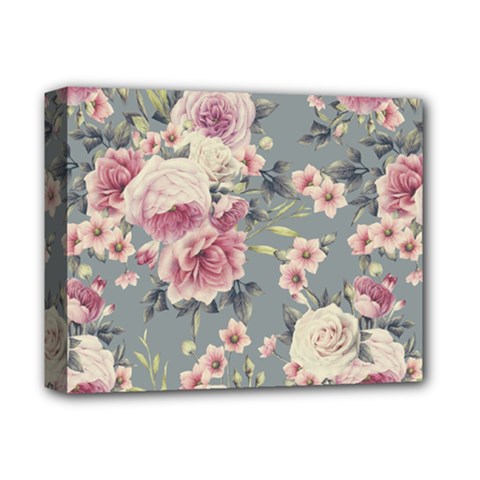 Pink Flower Seamless Design Floral Deluxe Canvas 14  X 11  by Nexatart