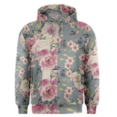 Pink Flower Seamless Design Floral Men s Pullover Hoodie