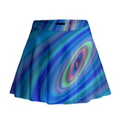 Oval Ellipse Fractal Galaxy Mini Flare Skirt