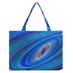 Oval Ellipse Fractal Galaxy Zipper Medium Tote Bag