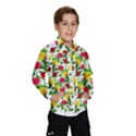 Rose Pattern Roses Background Image Wind Breaker (Kids) View1