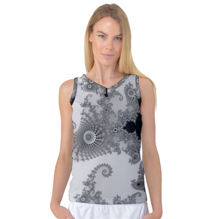 Apple Males Mandelbrot Abstract Women s Basketball Tank Top