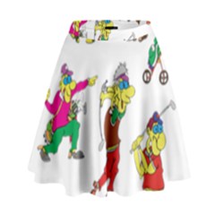 Golfers Athletes High Waist Skirt by Nexatart