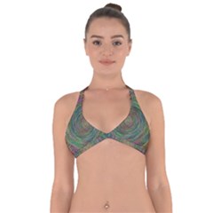 Spiral Spin Background Artwork Halter Neck Bikini Top by Nexatart