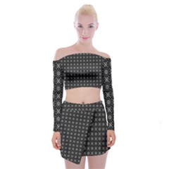 Kaleidoscope Seamless Pattern Off Shoulder Top With Skirt Set