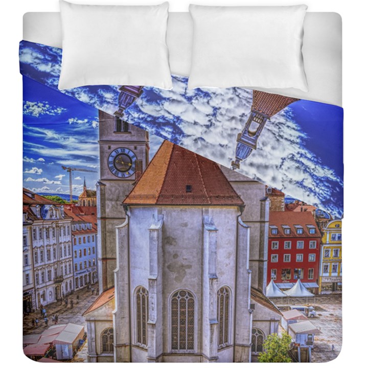 Steeple Church Building Sky Great Duvet Cover Double Side (King Size)