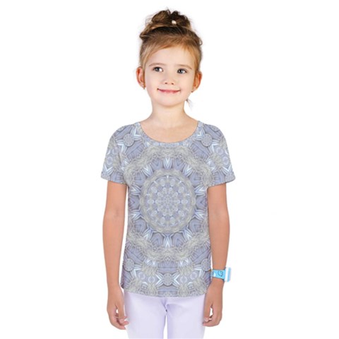 Flower Lace In Decorative Style Kids  One Piece Tee by pepitasart
