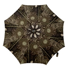 Stemapunk Design With Clocks And Gears Hook Handle Umbrellas (medium) by FantasyWorld7