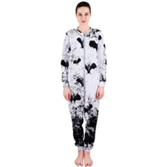 Vintage Halloween Bat Pattern Onepiece Jumpsuit (ladies) 