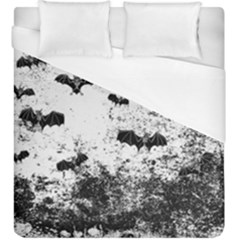 Vintage Halloween Bat Pattern Duvet Cover (king Size) by Valentinaart