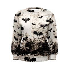 Vintage Halloween Bat pattern Women s Sweatshirt