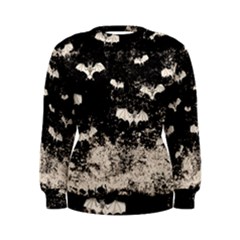 Vintage Halloween Bat pattern Women s Sweatshirt