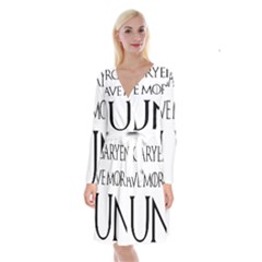  Targaryens Have More Fun - Blondes Have More Fun Black Long Sleeve Velvet Front Wrap Dress by PodArtist