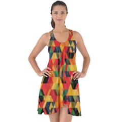 Hexagon Fire Show Some Back Chiffon Dress by justbeeinspired2