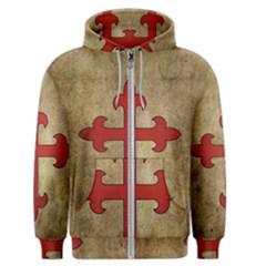 Crusader Cross Men s Zipper Hoodie by Valentinaart