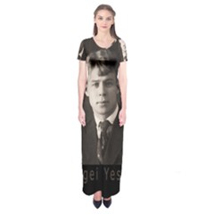 Sergei Yesenin Short Sleeve Maxi Dress by Valentinaart