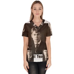 Sergei Yesenin Scrub Top by Valentinaart