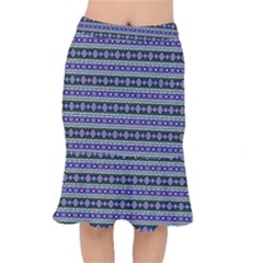 Fancy Tribal Border Pattern 17d Mermaid Skirt