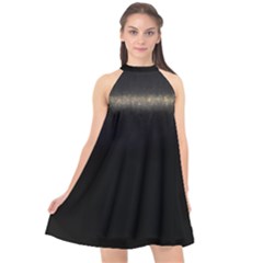  Black Lite!  Halter Neckline Chiffon Dress  by norastpatrick