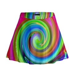 Rainbow Twist Mini Flare Skirt by norastpatrick