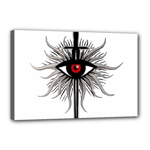 Inquisition Symbol Canvas 18  X 12  by Valentinaart