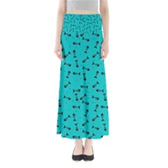 Fish Bones Pattern Full Length Maxi Skirt