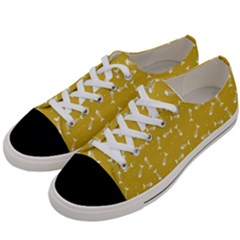 Fish Bones Pattern Women s Low Top Canvas Sneakers by ValentinaDesign