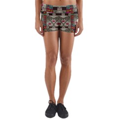 Wings Of Love In Peace And Freedom Yoga Shorts