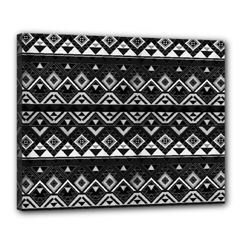 Aztec Influence Pattern Canvas 20  X 16  by ValentinaDesign