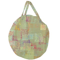 Abstract Art Giant Round Zipper Tote