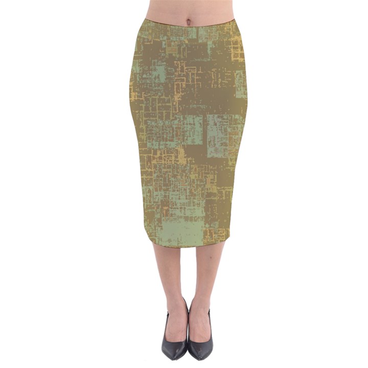 Abstract art Velvet Midi Pencil Skirt