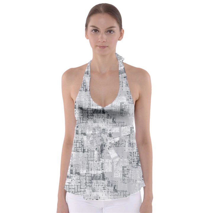 Abstract art Babydoll Tankini Top