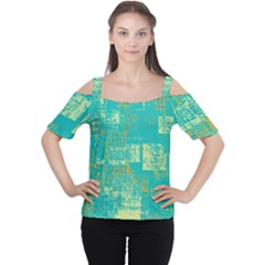 Abstract art Cutout Shoulder Tee