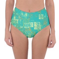 Abstract Art Reversible High-waist Bikini Bottoms by ValentinaDesign