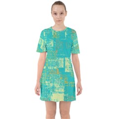 Abstract art Sixties Short Sleeve Mini Dress