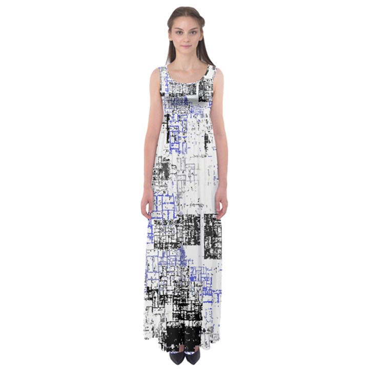 Abstract art Empire Waist Maxi Dress