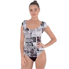 Abstract Art Short Sleeve Leotard  by ValentinaDesign