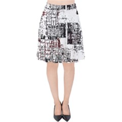 Abstract Art Velvet High Waist Skirt by ValentinaDesign