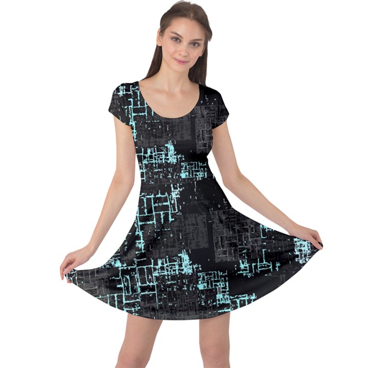 Abstract art Cap Sleeve Dress